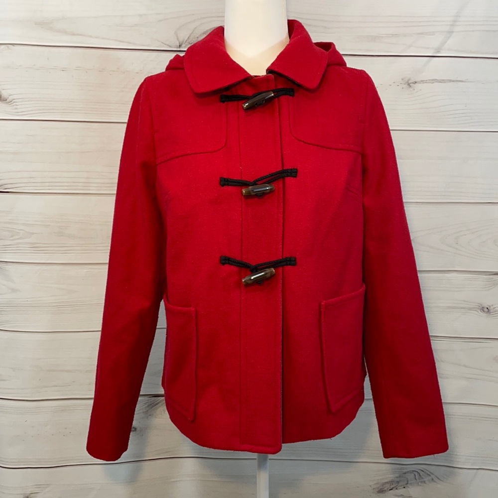 NWOT Old Navy Wool Pea Coat in Red